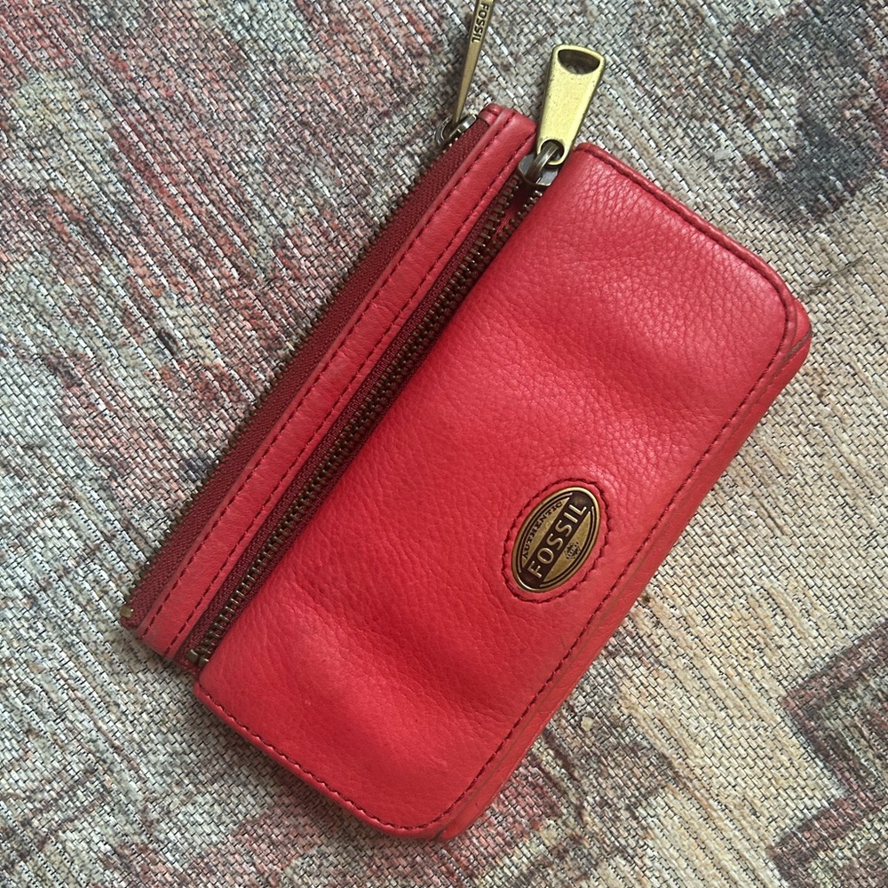 Red fossil Wallet